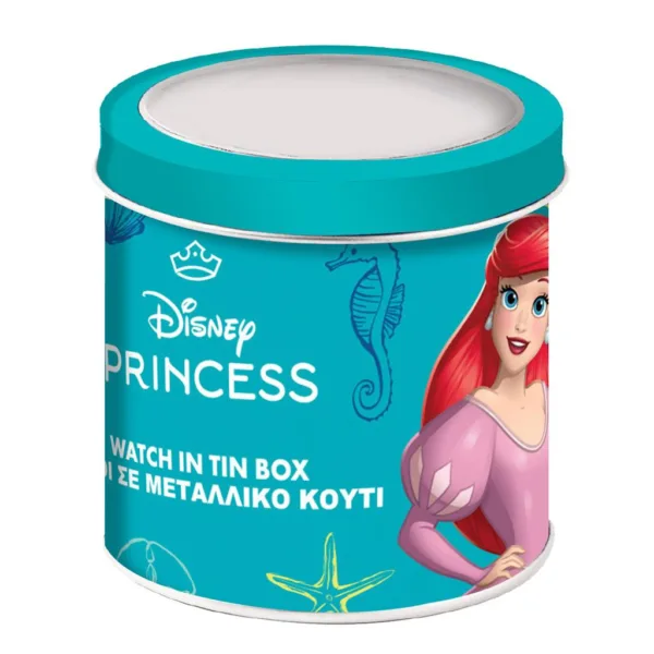 Ρολόι Χειρός Disney Princess Ariel Αναλογικό σε μεταλλικό κουτί - Image 2