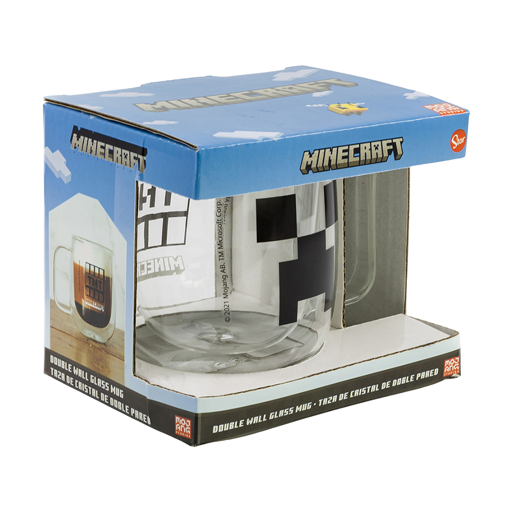 Minecraft Double Wall Glass Mug 290 ml