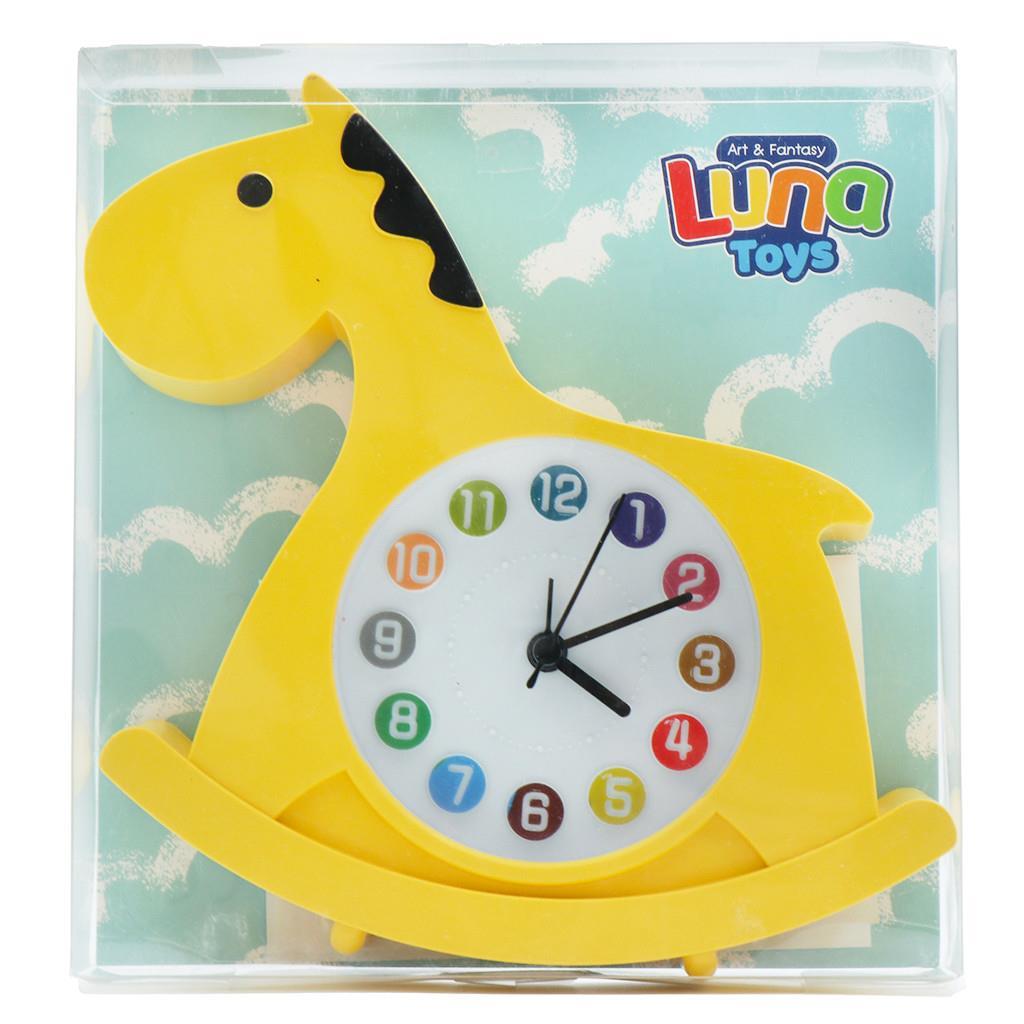 Ρολόι Ξυπνητήρι Αλογάκι Κίτρινο Luna Toys