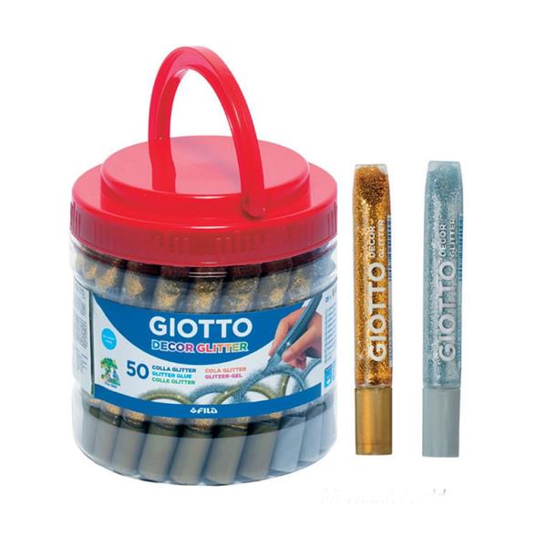 GIOTTO DECOR GLITTER ΚΟΛΛΑ ΣΕ ΒΑΖΟ(25*ΧΡΥΣΑ 25*ΑΣΗΜΙ)