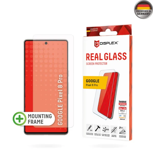 Displex - Premium Real Glass 2D - Google Pixel 8 Pro - Clear