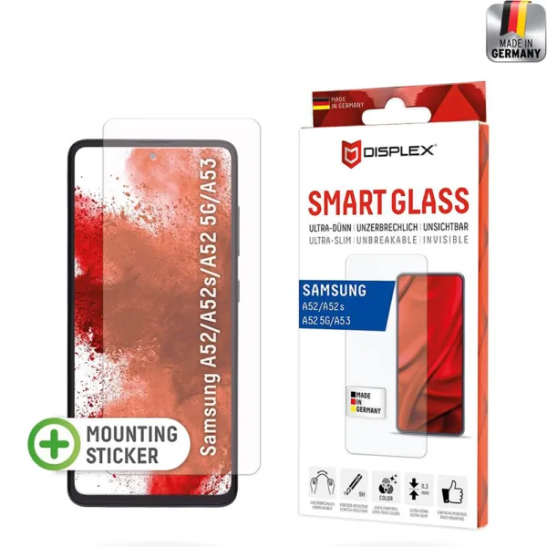 Displex - Premium Smart FlexiGlass - Samsung Galaxy A52 4G / A52 5G / A52s 5G / A53 5G - Clear