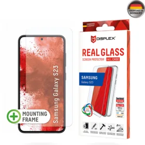 Displex - Premium [Pack] Real Glass + Case - Samsung Galaxy S23 - Clear