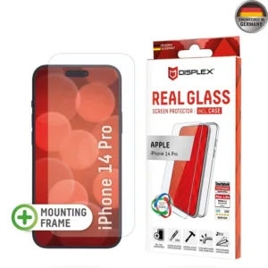 Displex - Premium [Pack] Real Glass + Case - iPhone 14 Pro - Clear