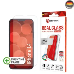 Displex - Premium [Pack] Real Glass + Case - iPhone 14 - Clear