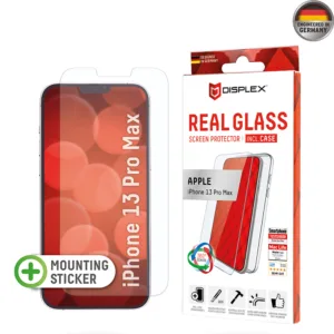 Displex - Premium [Pack] Real Glass + Case - iPhone 13 Pro Max - Clear