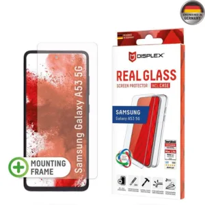 Displex - Premium [Pack] Real Glass + Case - Samsung Galaxy A53 5G - Clear