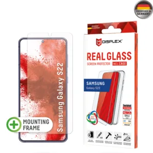 Displex - Premium [Pack] Real Glass + Case - Samsung Galaxy S22 5G - Clear