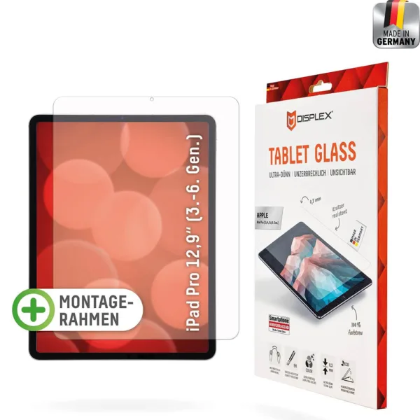 Displex - Premium Tablet FlexiGlass - iPad Pro 12.9 (2018 / 2020 / 2021 / 2022) - Clear