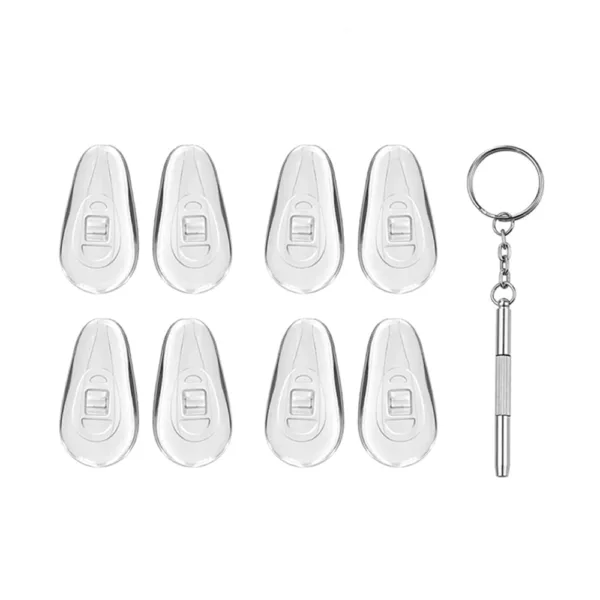 Techsuit - [Pack] Glasses Screwdriver with 4 Pairs of Silicone Nose Pads (ST1) - from Metal