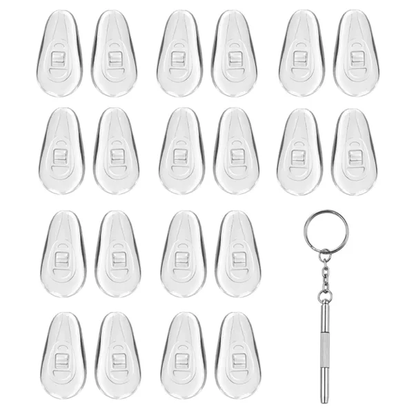 Techsuit - [Pack] Glasses Screwdriver with 10 Pairs of Silicone Nose Pads (ST1) - from Metal