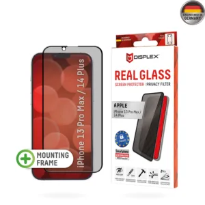 Displex - Premium Real Glass Privacy Full Cover - iPhone 13 Pro Max / iPhone 14 Plus - Black