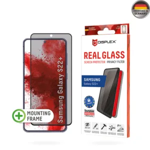 Displex - Premium Real Glass Privacy Full Cover - Samsung Galaxy S22 Plus 5G - Black