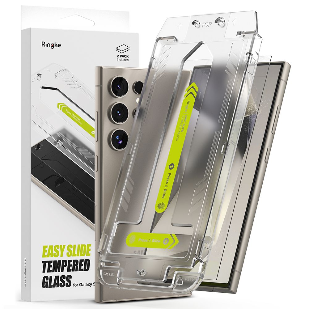 Ringke - Easy Slide Tempered Glass (2 pack) - Samsung Galaxy S24 Ultra - Clear