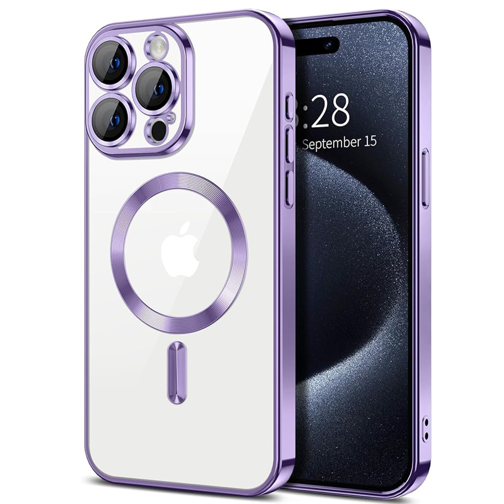 Techsuit - Luxury Crystal MagSafe - iPhone 15 Pro Max - Light Purple