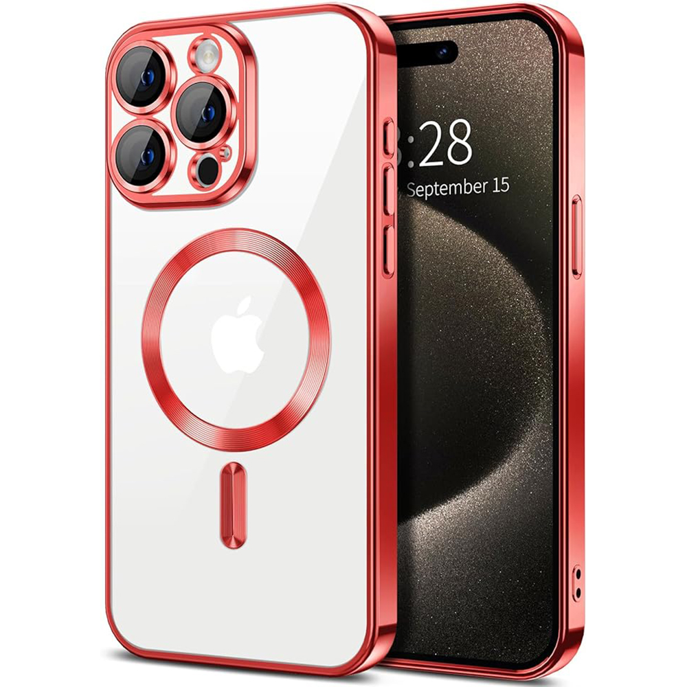 Techsuit - Luxury Crystal MagSafe - iPhone 15 Pro Max - Red