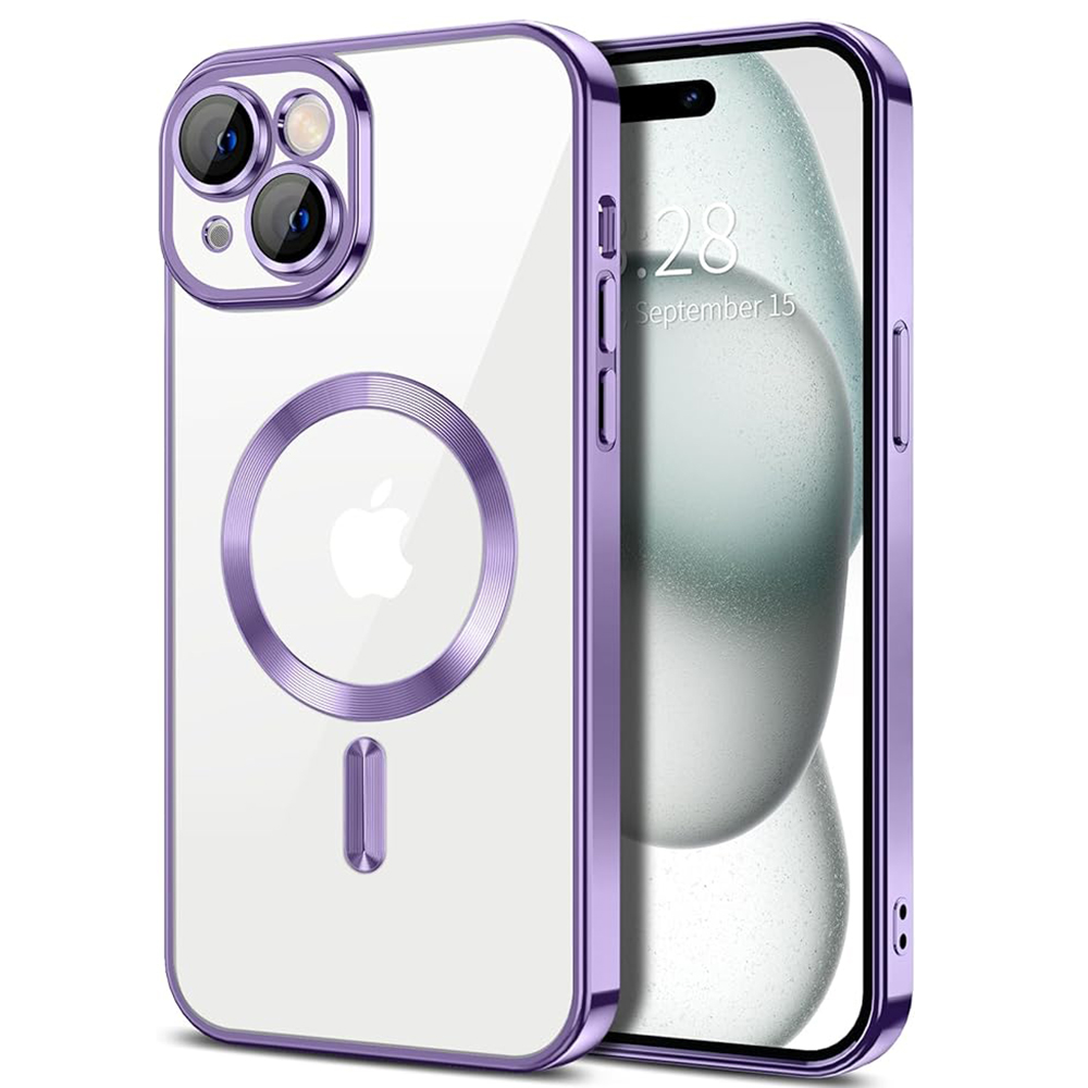 Techsuit - Luxury Crystal MagSafe - iPhone 15 Plus - Light Purple