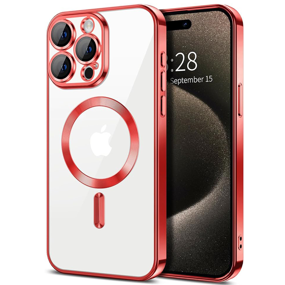 Techsuit - Luxury Crystal MagSafe - iPhone 15 Pro - Red