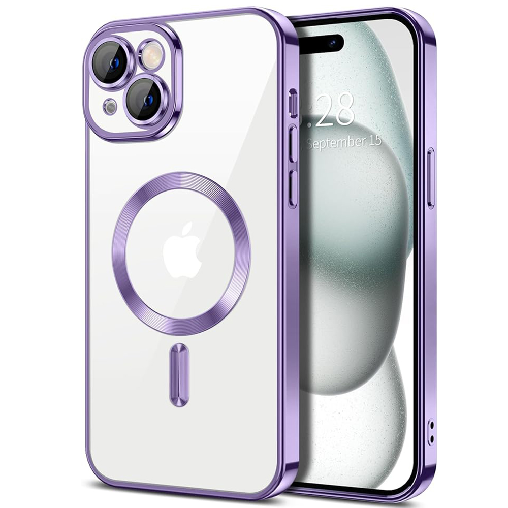 Techsuit - Luxury Crystal MagSafe - iPhone 15 - Light Purple