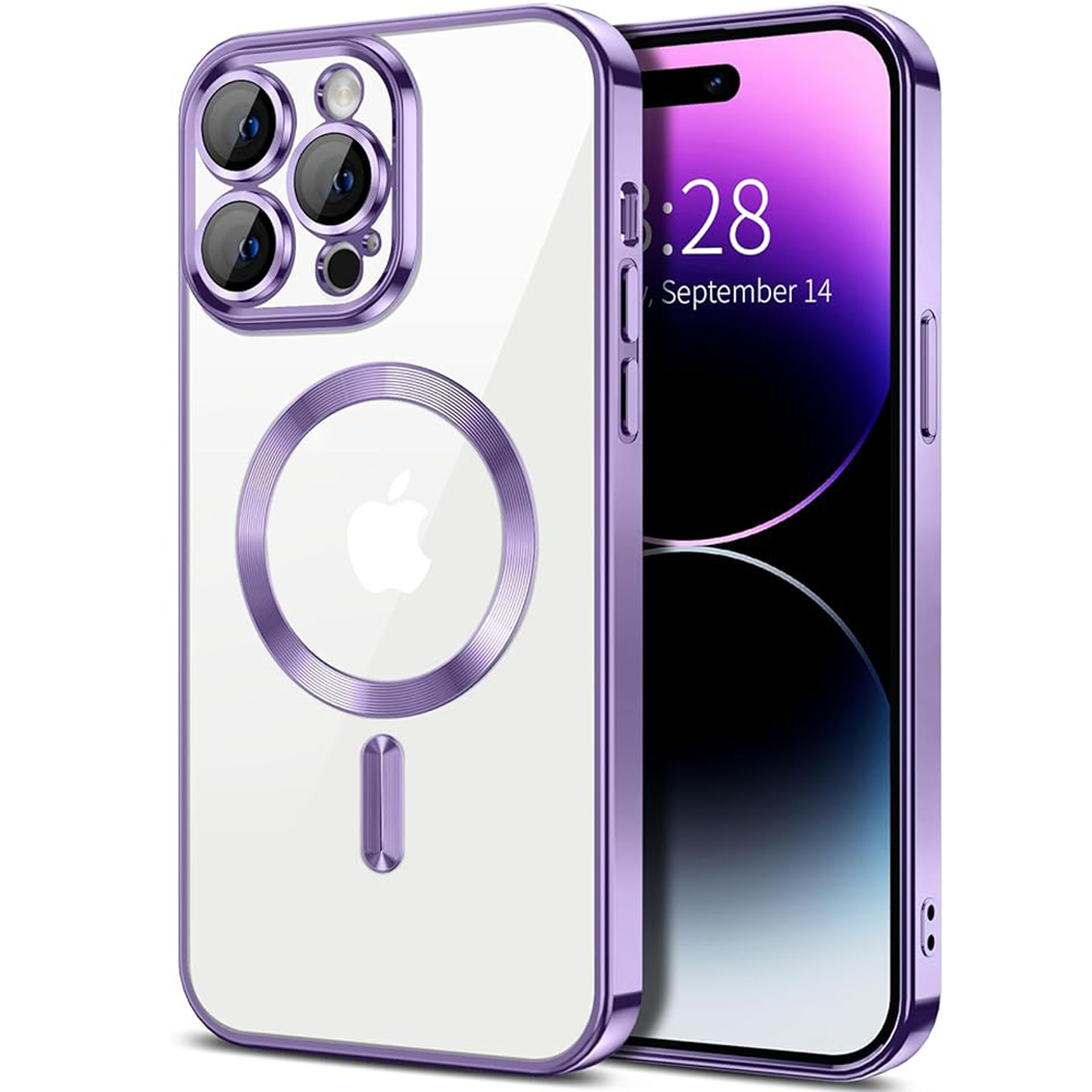 Techsuit - Luxury Crystal MagSafe - iPhone 14 Pro Max - Light Purple