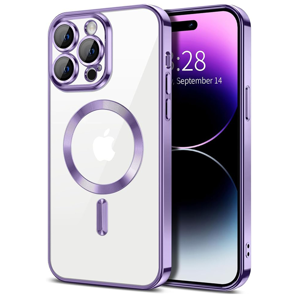 Techsuit - Luxury Crystal MagSafe - iPhone 14 Pro - Light Purple