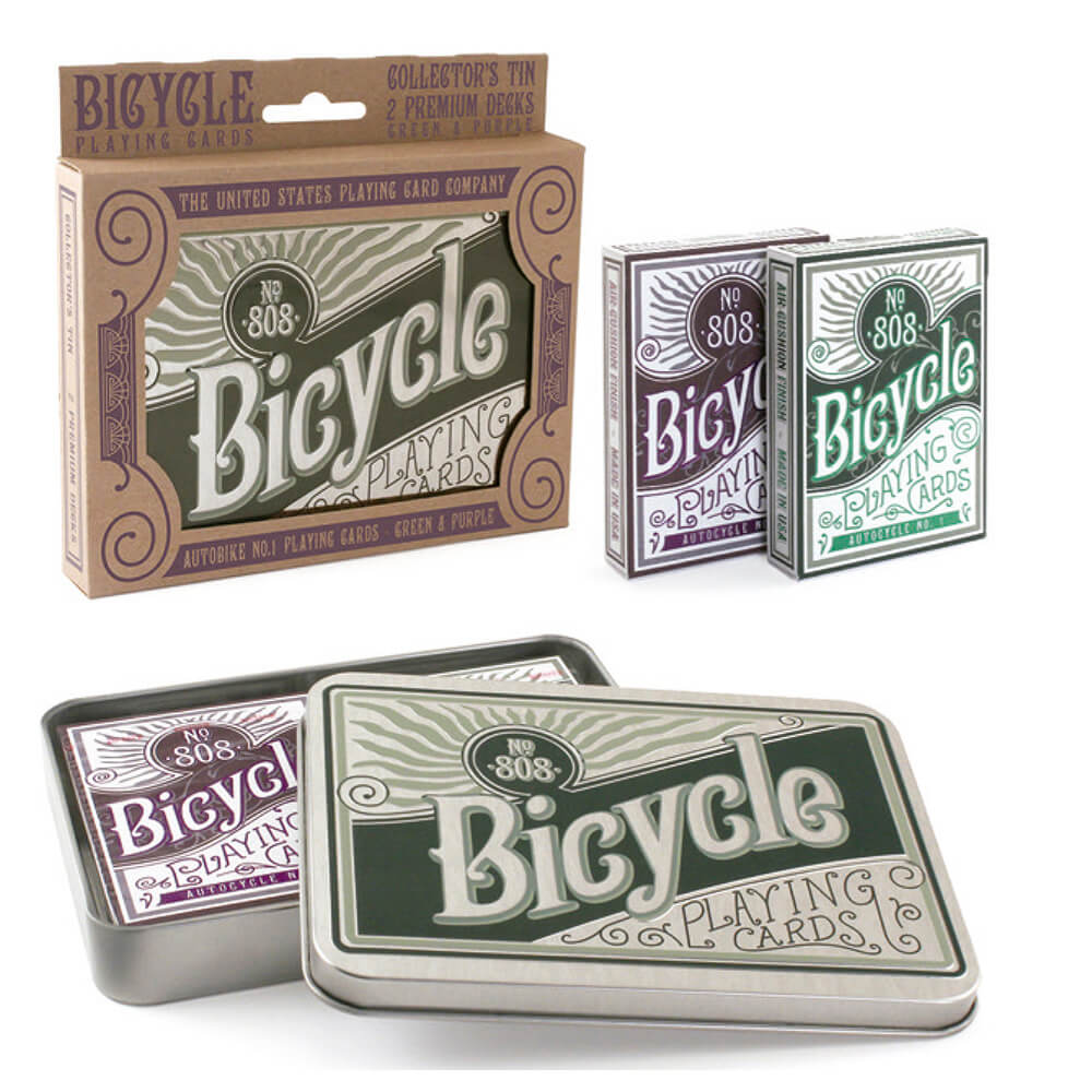 Bicycle Retro Tin Gift Set