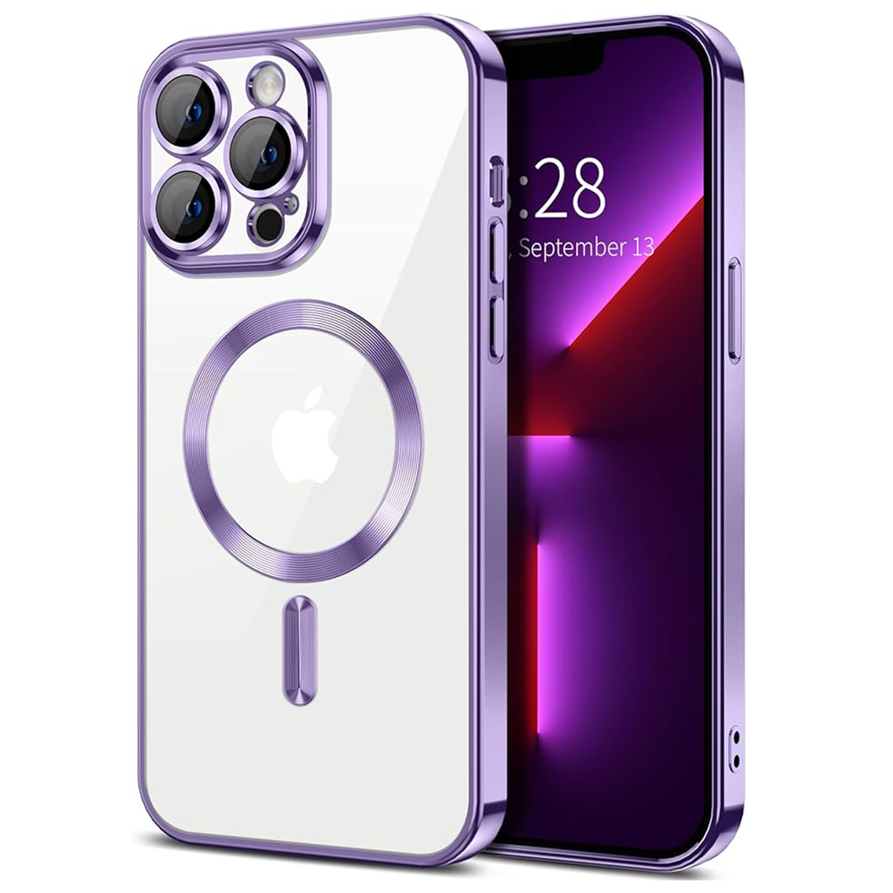 Techsuit - Luxury Crystal MagSafe - iPhone 13 Pro Max - Light Purple