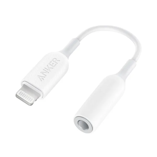 Anker - Audio Adapter (A8193H21) - Lightning to Jack 3.5mm - White