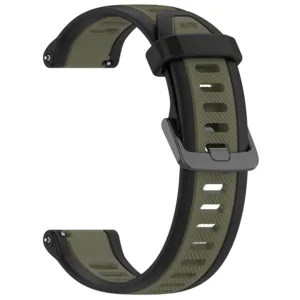 Techsuit - Watchband 18mm (W053) - Huawei Watch GT 4 (41mm)/W1/Honor Watch S1/Garmin Venu 2S/Vivoactive 4S - Khaki