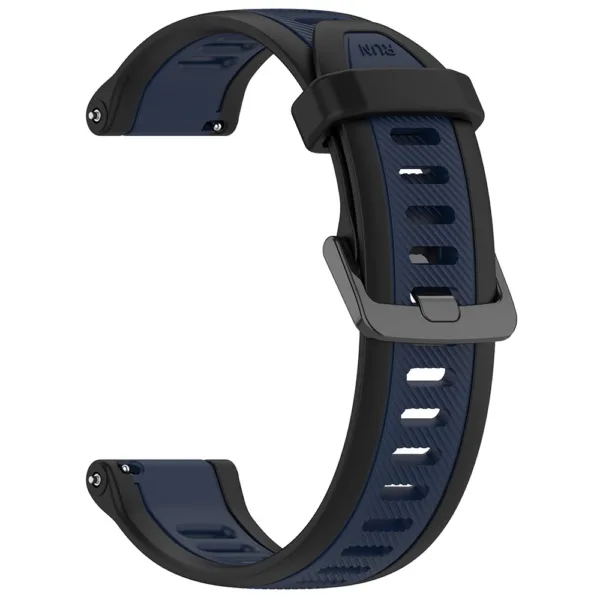 Techsuit - Watchband 18mm (W053) - Huawei Watch GT 4 (41mm)/W1/Honor Watch S1/Garmin Venu 2S/Vivoactive 4S - Dark Blue