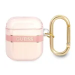 Guess GUA2HHTSP AirPods cover pink/pink Strap Collection