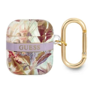 Guess GUA2HHFLU AirPods cover purple/purple Flower Strap Collection