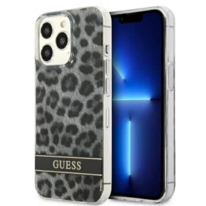 Guess GUHCP13LHSLEOK iPhone 13 Pro / 13 6.1" grey/grey hardcase Leopard