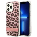 Guess GUHCP13LHSLEOP iPhone 13 Pro / 13 6.1" pink/pink hardcase Leopard