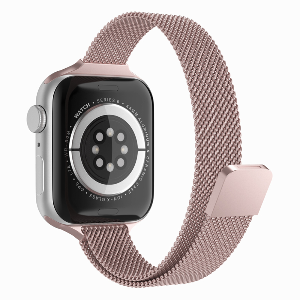 Techsuit - Watchband (W034) - Apple Watch 1/2/3/4/5/6/7/8/9/10/SE/SE 2/Ultra/Ultra 2 (42/44/45/46/49mm) - Pink