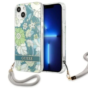 Guess GUHCP13SHFLSN iPhone 13 mini 5.4" green/green hardcase Flower Strap