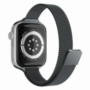 Techsuit - Watchband (W034) - Apple Watch 1/2/3/4/5/6/7/8/9/10/SE/SE 2/Ultra/Ultra 2 (42/44/45/46/49mm) - Black