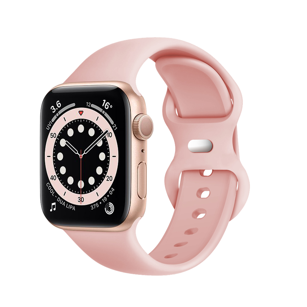 Techsuit - Watchband (W031) - Apple Watch 1/2/3/4/5/6/7/8/9/10/SE/SE 2 (38/40/41/42mm) - Light Pink