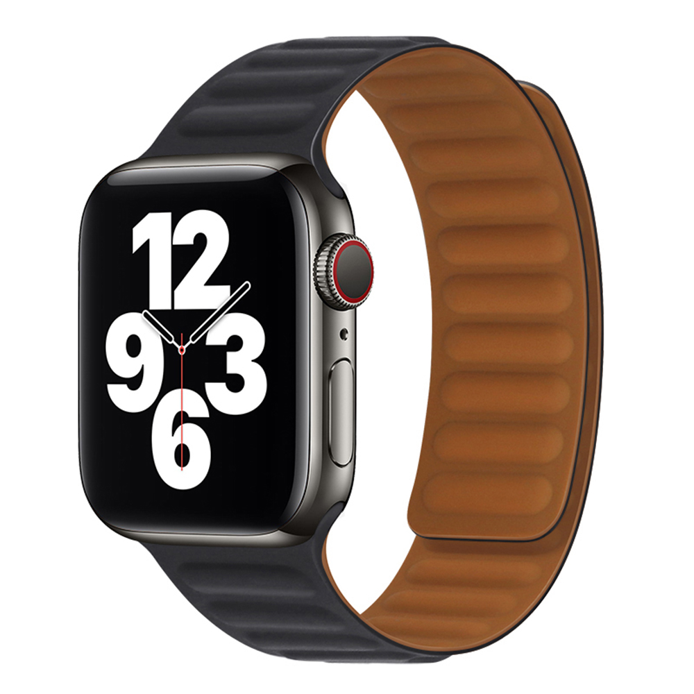 Techsuit - Watchband (W035) - Apple Watch 1/2/3/4/5/6/7/8/9/10/SE/SE 2/Ultra/Ultra 2 (42/44/45/46/49mm) - Black