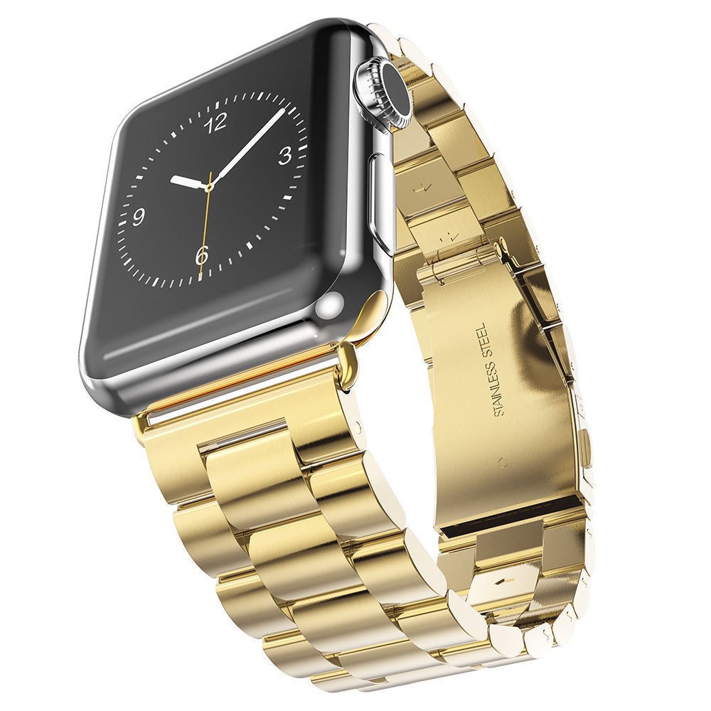 Techsuit - Watchband (W036) - Apple Watch 1/2/3/4/5/6/7/8/9/10/SE/SE 2/Ultra/Ultra 2 (42/44/45/46/49mm) - Gold