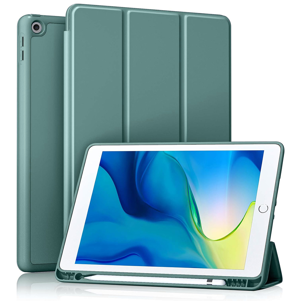 Techsuit - Flex Trifold (with Pencil Holder) - iPad 10.2 (2019 / 2020 / 2021) - Green