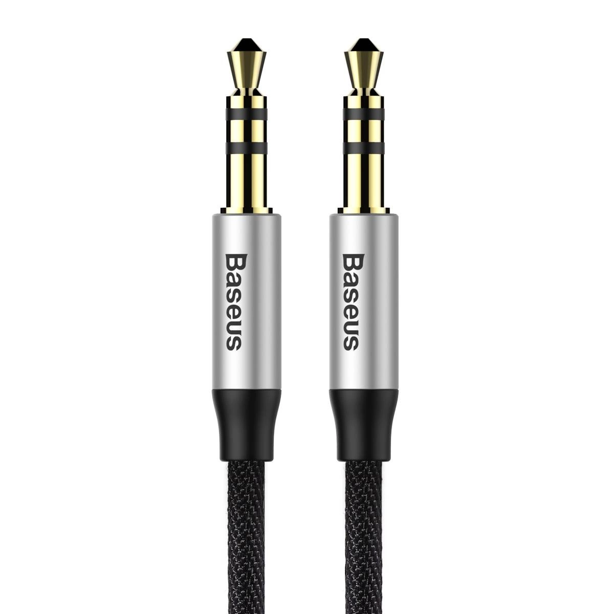 Baseus Yiven M30 stereo audio cable AUX 3.5 mm male mini jack 1.5 m silver-black (CAM30-CS1)