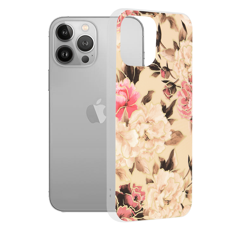 Techsuit - Marble Series - iPhone 13 Pro Max - Mary Berry Nude