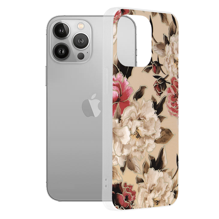 Techsuit - Marble Series - iPhone 13 Pro - Mary Berry Nude