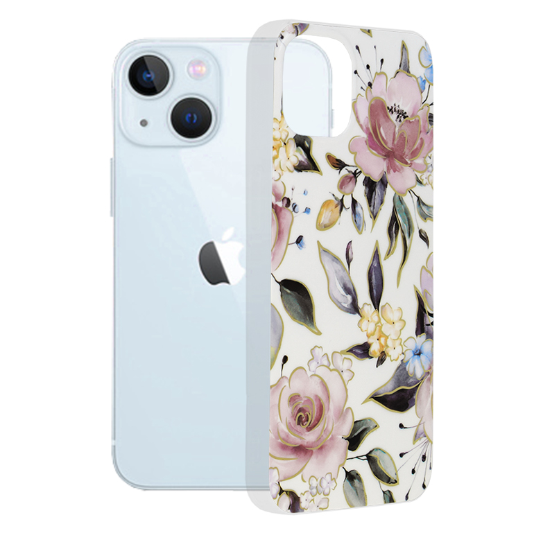 Techsuit - Marble Series - iPhone 13 - Chloe White