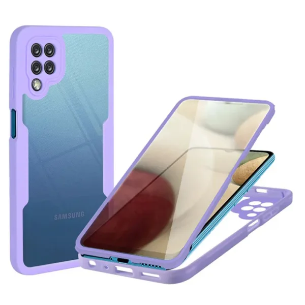 Techsuit - ColorVerse 360 Series + Screen Protector - Samsung Galaxy A12 - Purple