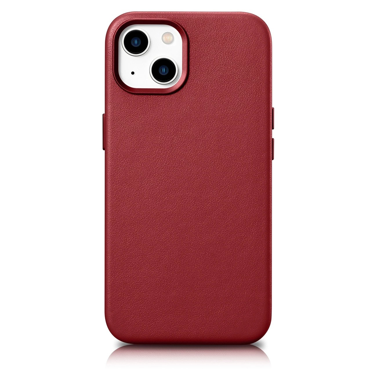 iCarer Case Leather cover case made of genuine leather for iPhone 14 red (WMI14220705-RD) (compatible with MagSafe)