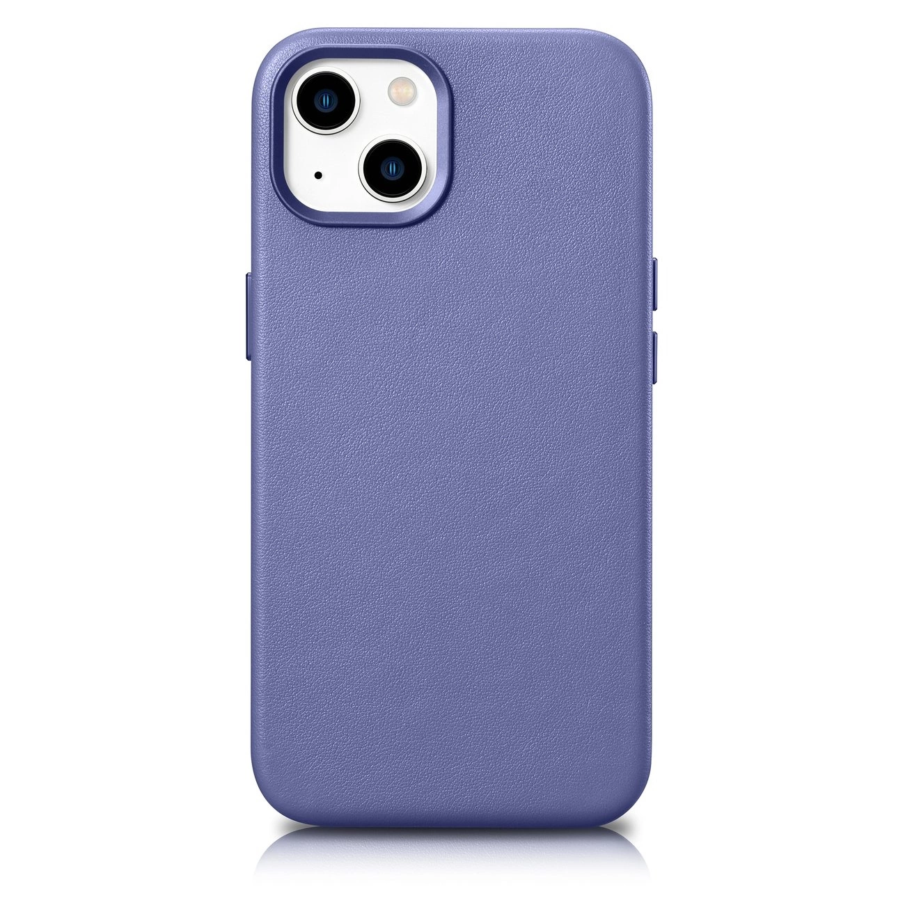 iCarer Case Leather Case Cover for iPhone 14 Light Purple (WMI14220705-LP) (MagSafe Compatible)