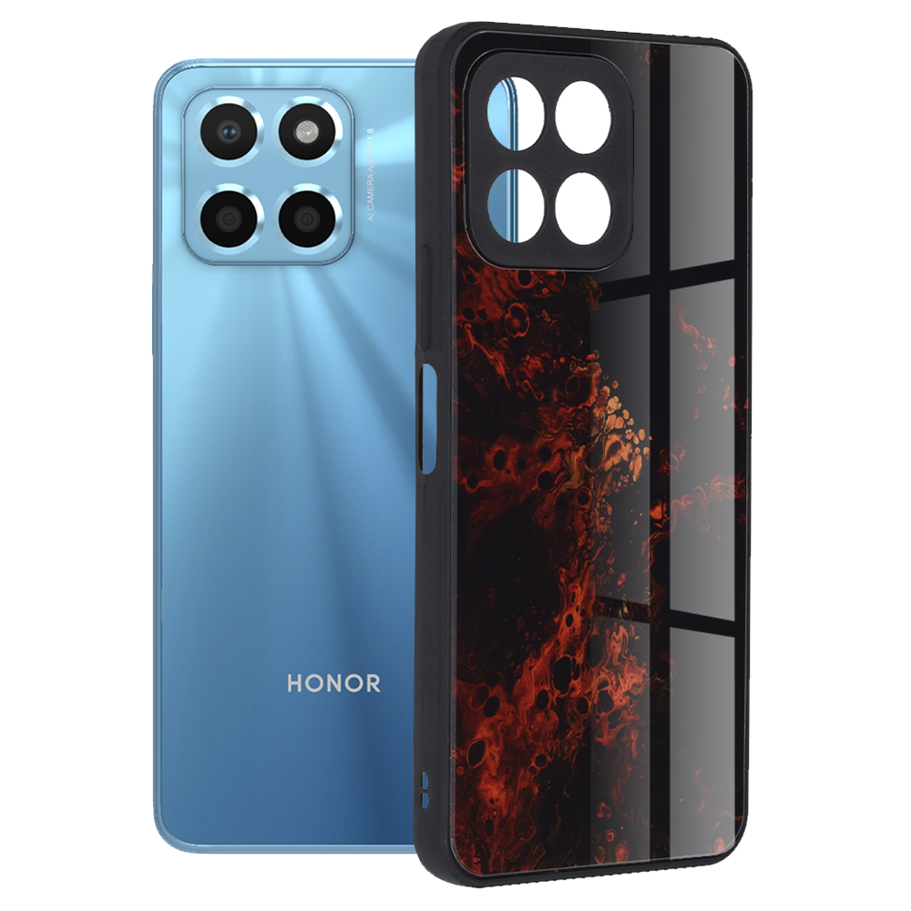 Techsuit - Glaze Series - Honor X6 / X8 5G / 70 Lite - Red Nebula