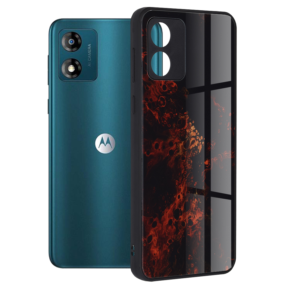 Techsuit - Glaze Series - Motorola Moto E13 - Red Nebula